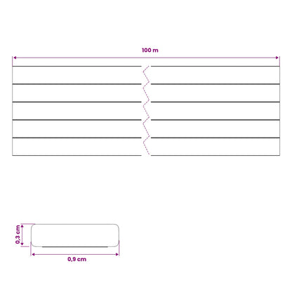 Self-Adhesive Window Seal White 9 x 3 mm 100 m EPDM Foam