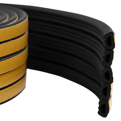 Self-Adhesive Window Seal Black 10 x 6 mm 12 m EPDM Foam