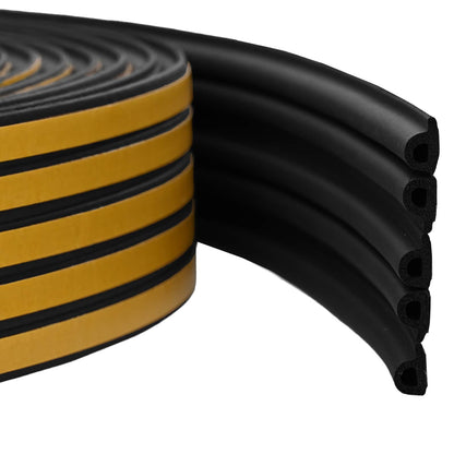 Self-Adhesive Window Seal Black 9 x 6 mm 25 m EPDM Foam