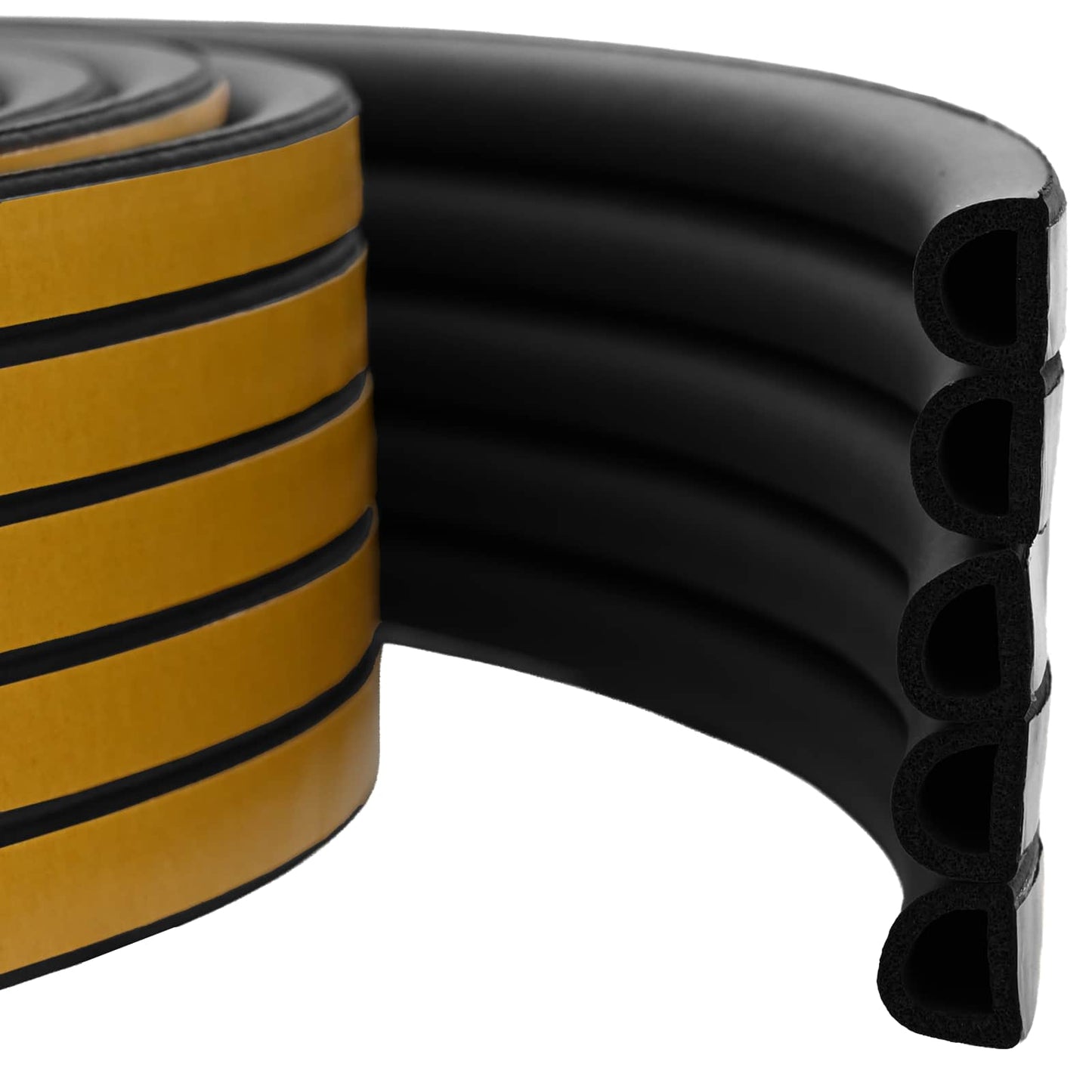 Self-Adhesive Window Seal Black 9 x 8 mm 50 m EPDM Foam