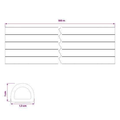 Self-Adhesive Window Seal White 12 x 10 mm 100 m EPDM Foam