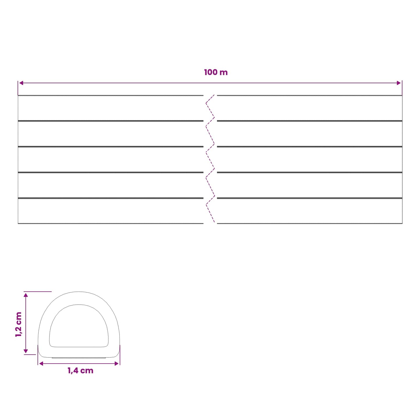 Self-Adhesive Window Seal White 14 x 12 mm 100 m EPDM Foam