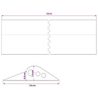 Garage Floor Seal Black 78 x 14 mm 5.5 m EPDM Rubber