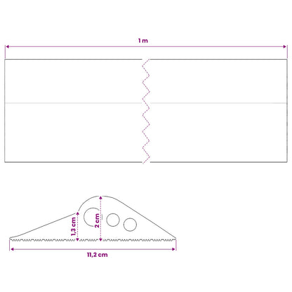 Garage Floor Seal Black 112 x 20 mm 1 m EPDM Rubber