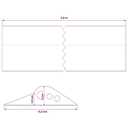 Garage Floor Seal Black 112 x 20 mm 3.5 m EPDM Rubber
