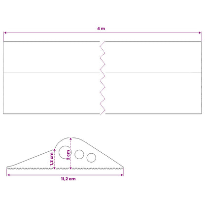 Garage Floor Seal Black 112 x 20 mm 4 m EPDM Rubber
