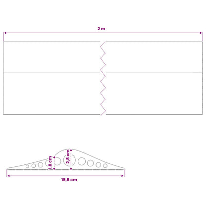 Garage Floor Seal Black 155 x 28 mm 2 m EPDM Rubber