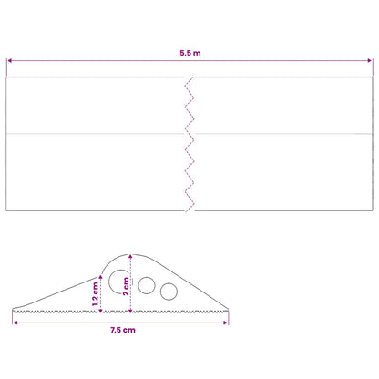Garage Floor Seal Black 75 x 12 mm 5.5 m EPDM Rubber