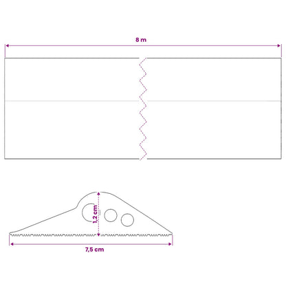 Garage Floor Seal Black 75 x 12 mm 8 m EPDM Rubber