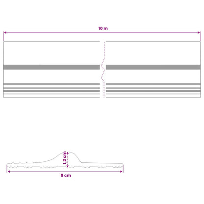 Garage Floor Seal Black and Yellow 12 x 90 mm 10 m PVC