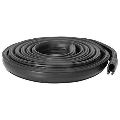 Garage Door Seal Black 41 x 33 mm 4 m PVC