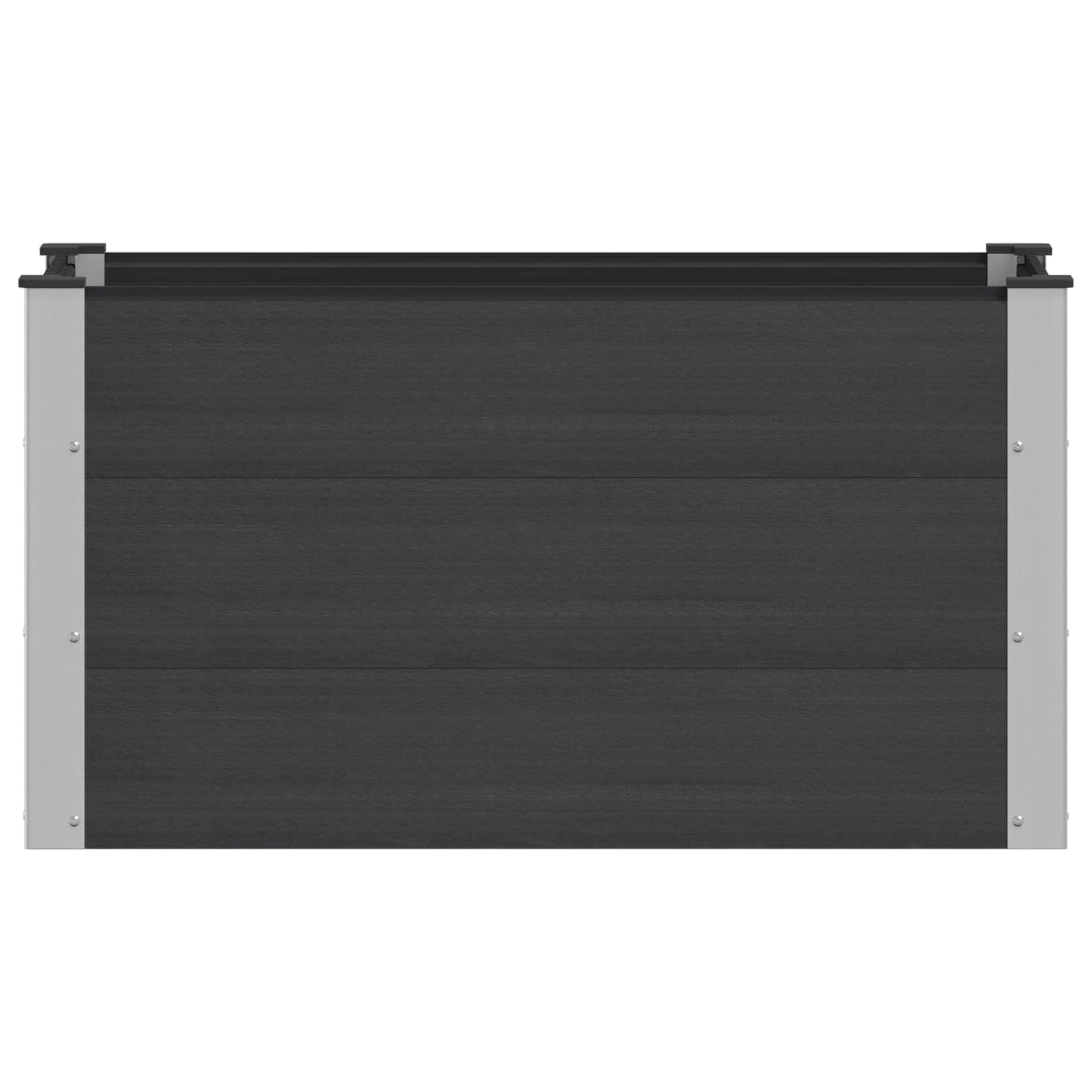 Garden Raised Bed Black 100 x 50 x 54 cm WPC and Aluminium