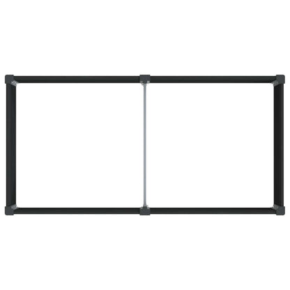 Garden Raised Bed Black 100 x 50 x 54 cm WPC and Aluminium