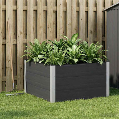 Garden Raised Bed Black 100 x 100 x 54 cm