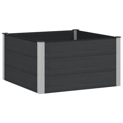 Garden Raised Bed Black 100 x 100 x 54 cm