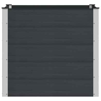 Garden Raised Bed Black 100 x 100 x 91 cm
