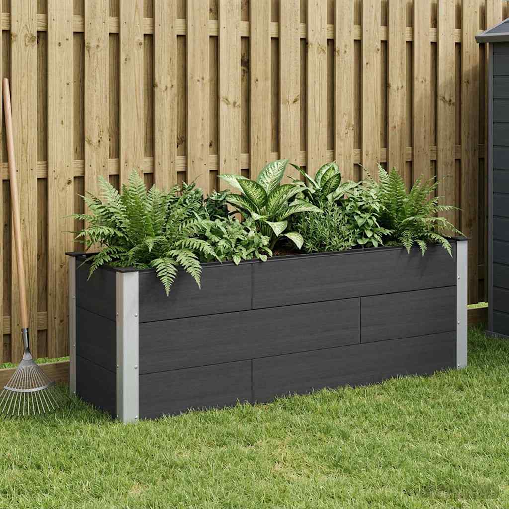 Garden Raised Bed Black 150 x 50 x 54 cm