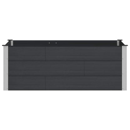 Garden Raised Bed Black 150 x 100 x 54 cm