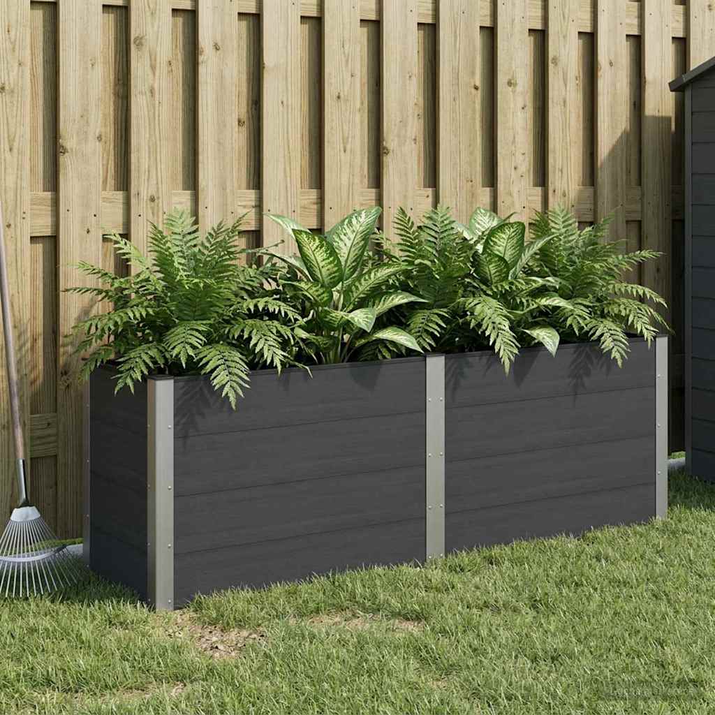 Garden Raised Bed Black 200 x 50 x 91 cm