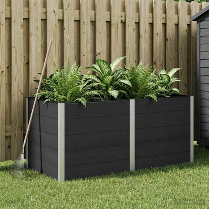 Garden Raised Bed Black 200 x 100 x 91 cm