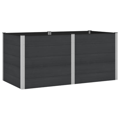 Garden Raised Bed Black 200 x 100 x 91 cm