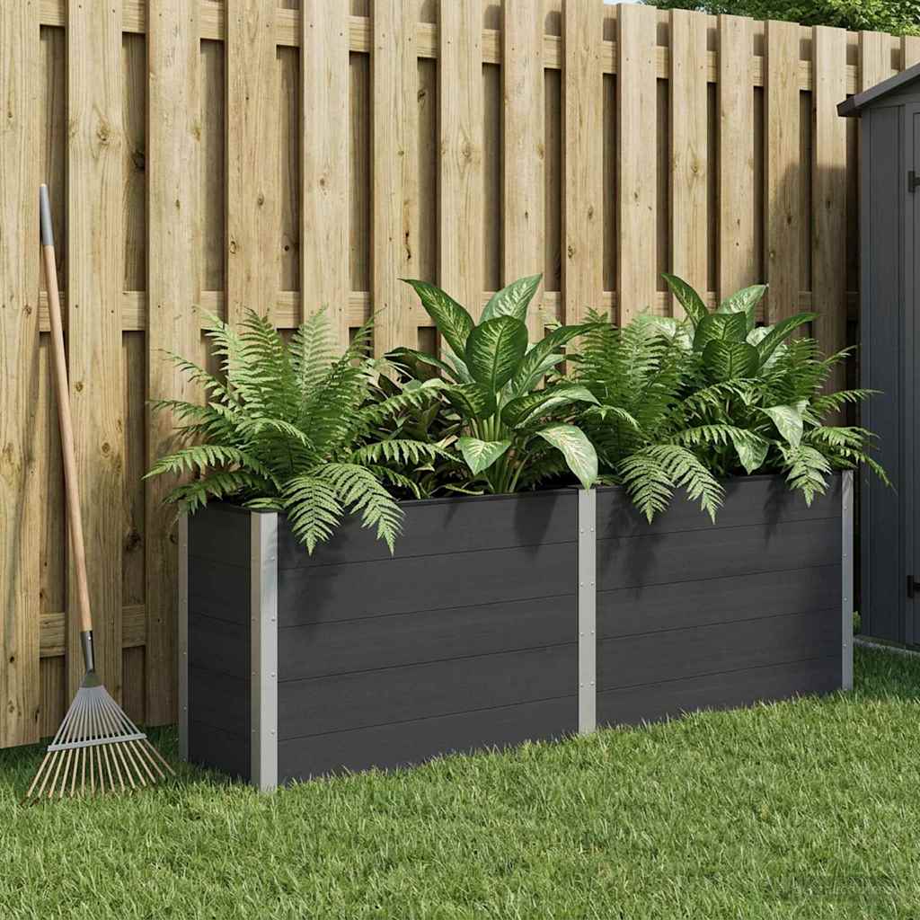 Garden Raised Bed Black 250 x 50 x 91 cm