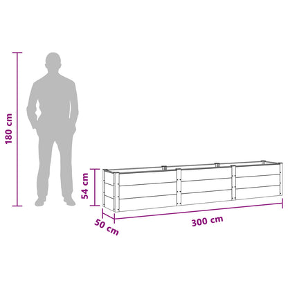 Garden Raised Bed Black 300 x 50 x 54 cm
