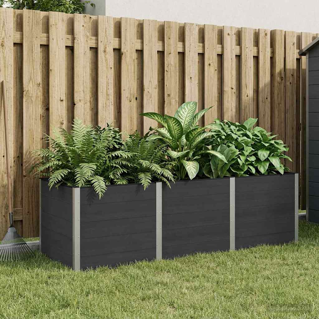 Garden Raised Bed Black 300 x 100 x 91 cm