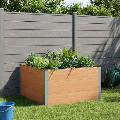 Garden Raised Bed Brown 100 x 100 x 54 cm
