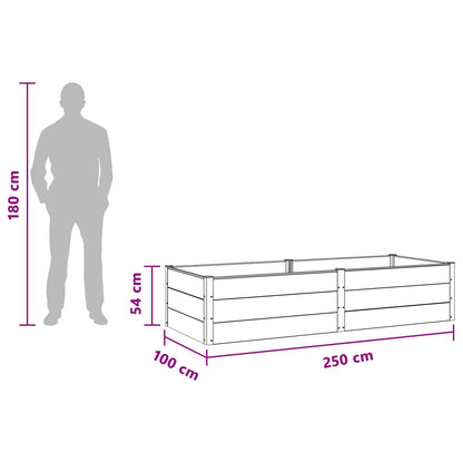 Garden Raised Bed Brown 250 x 100 x 54 cm
