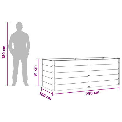 Garden Raised Bed Brown 250 x 100 x 91 cm