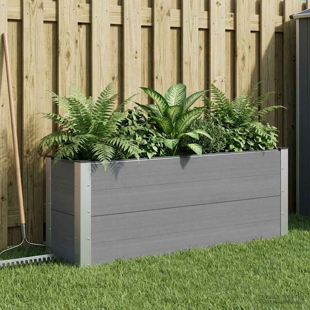 Garden Raised Bed Grey 100 x 30 x 72 cm