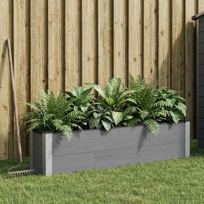 Garden Raised Bed Grey 150 x 30 x 36 cm