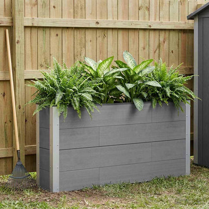 Garden Raised Bed Grey 150 x 30 x 72 cm