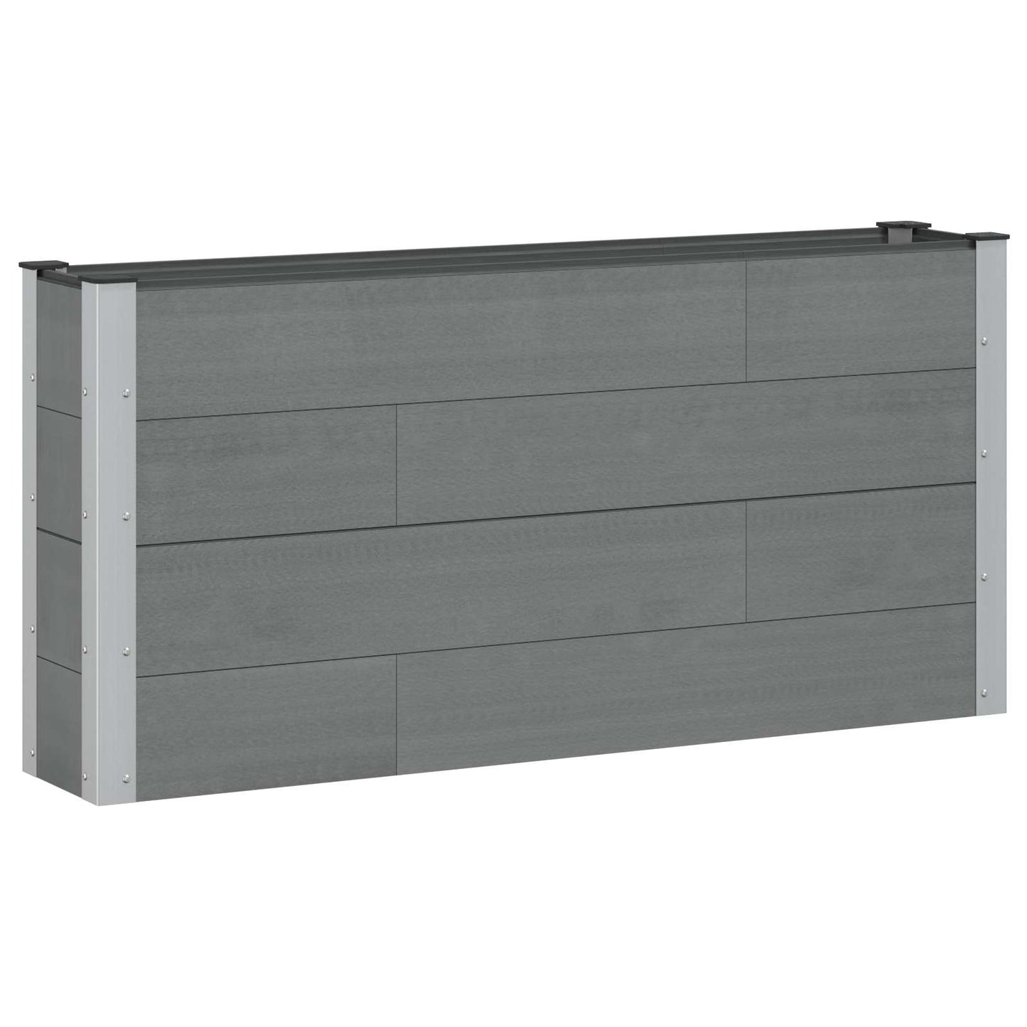 Garden Raised Bed Grey 150 x 30 x 72 cm
