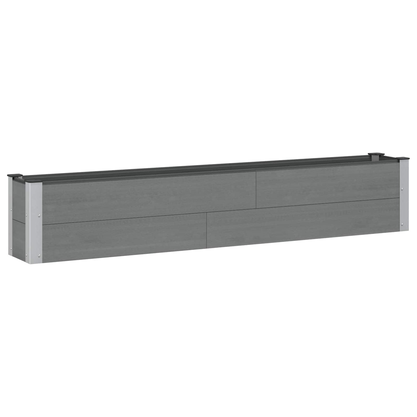 Garden Raised Bed Grey 200 x 30 x 36 cm