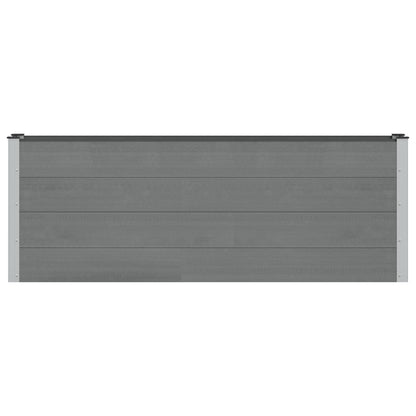 Garden Raised Bed Grey 200 x 30 x 72 cm WPC and Aluminium