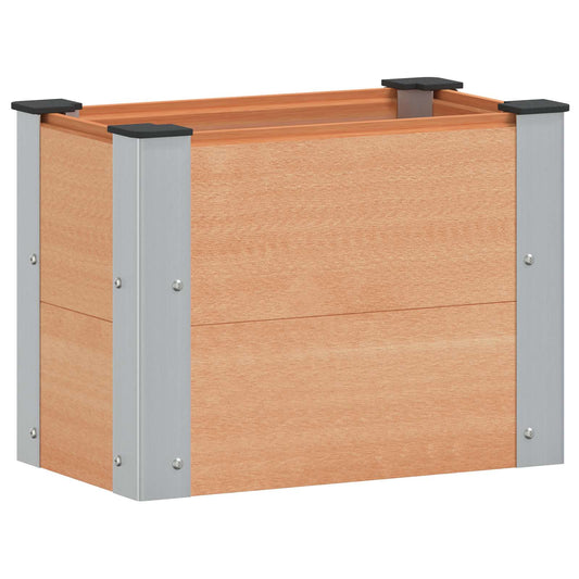 Garden Raised Bed Brown 50 x 30 x 36 cm WPC and Aluminium