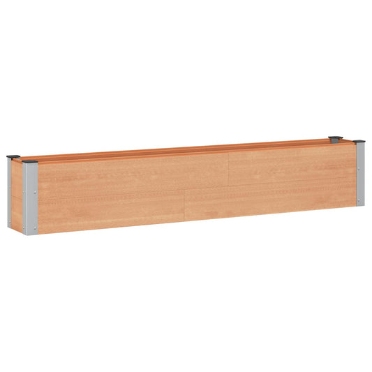 Garden Raised Bed Brown 200 x 30 x 36 cm WPC and Aluminium