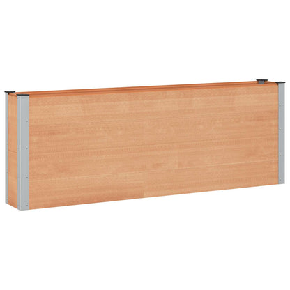 Garden Raised Bed Brown 200 x 30 x 72 cm WPC and Aluminium