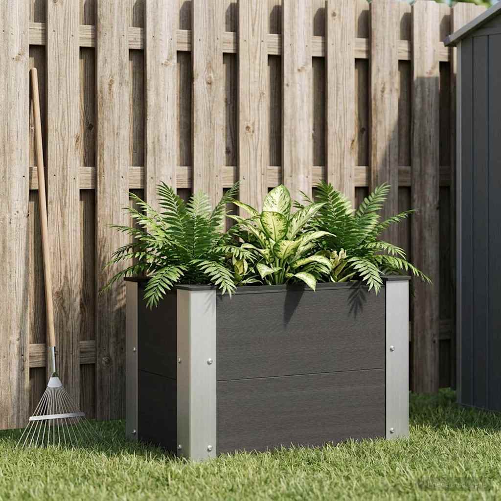 Garden Raised Bed Black 50 x 30 x 36 cm