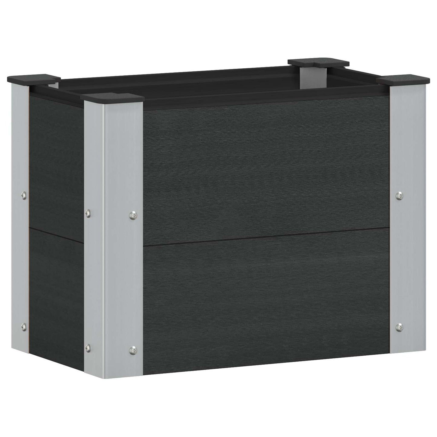 Garden Raised Bed Black 50 x 30 x 36 cm
