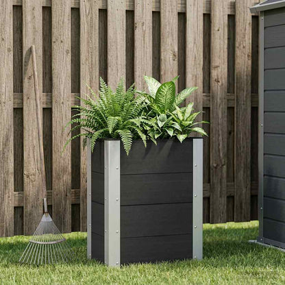 Garden Raised Bed Black 50 x 30 x 72 cm