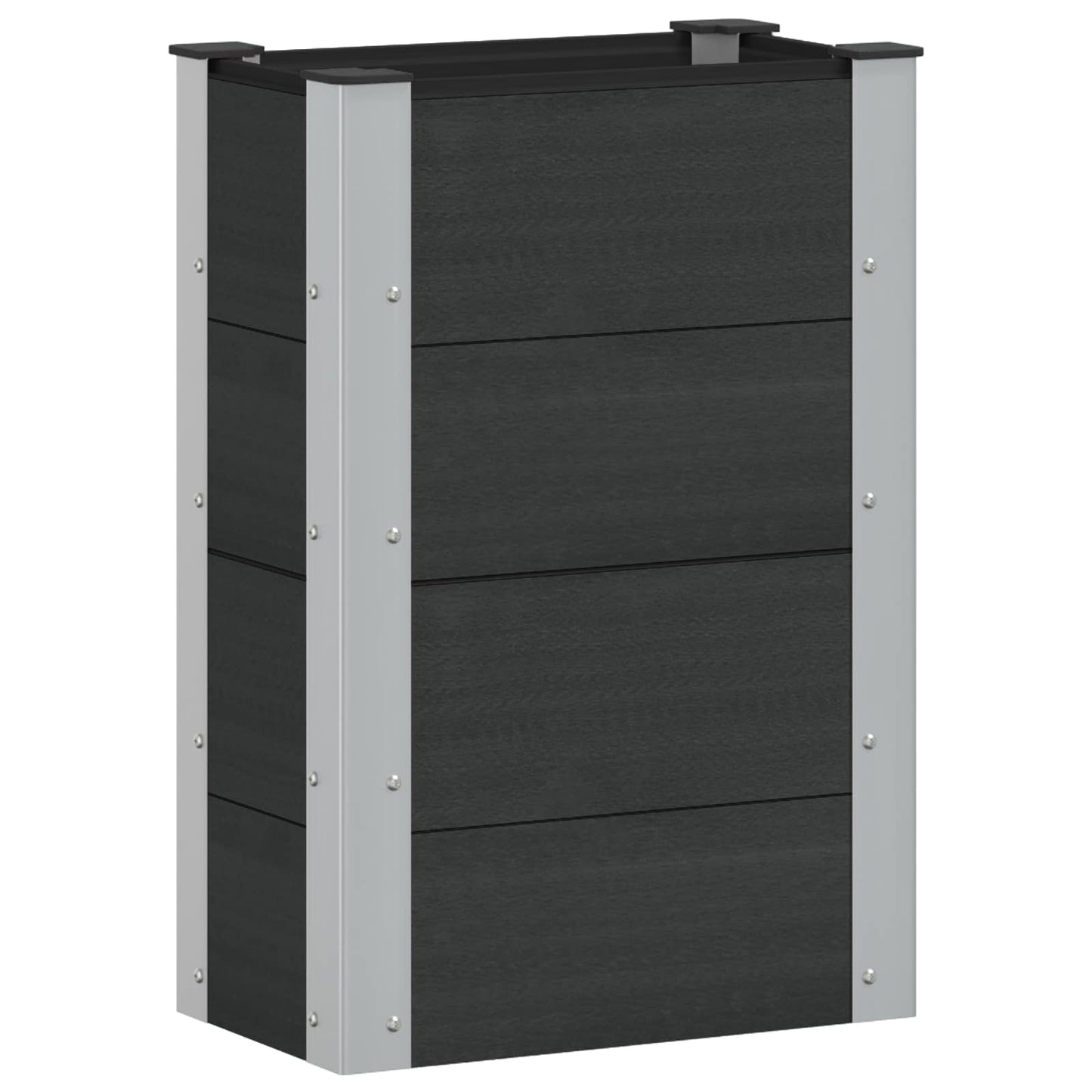 Garden Raised Bed Black 50 x 30 x 72 cm