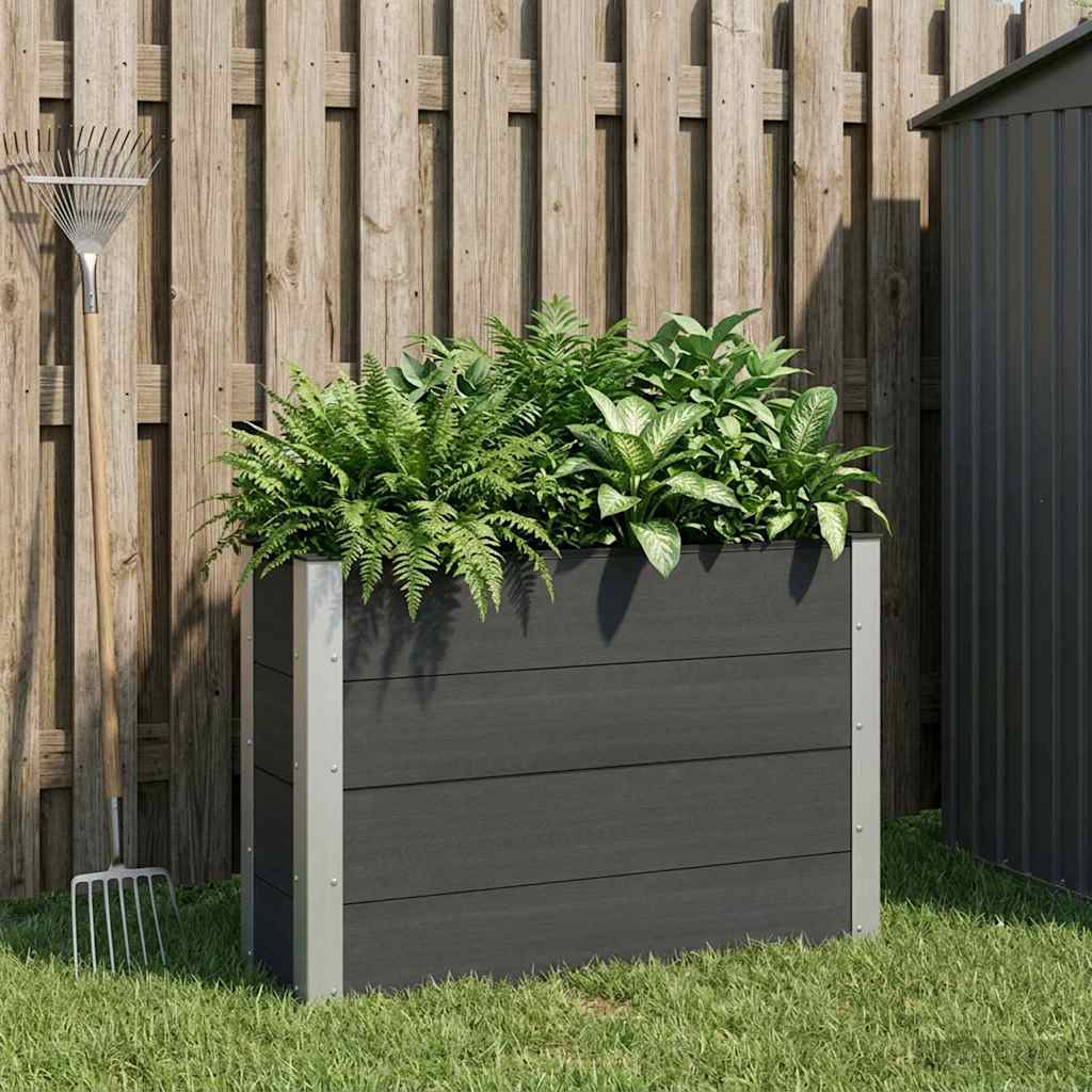 Garden Raised Bed Black 100 x 30 x 72 cm