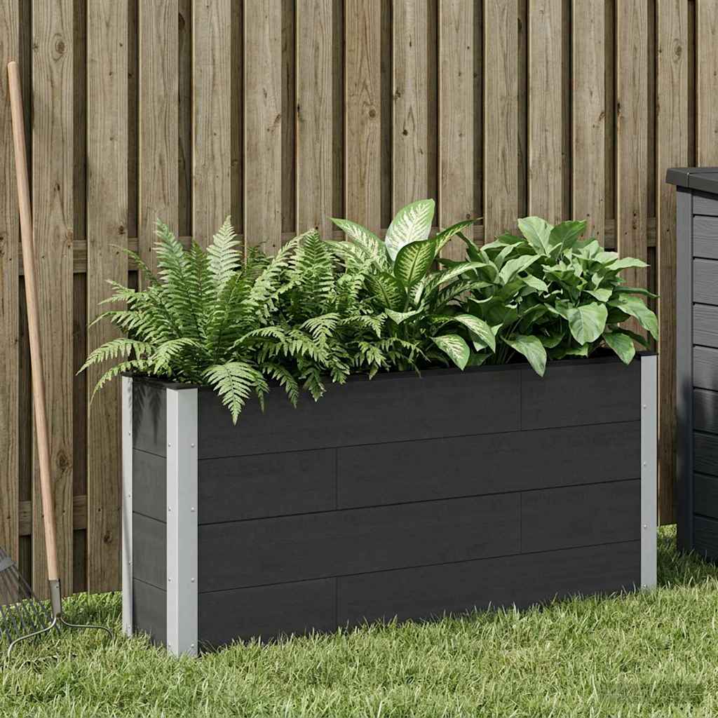 Garden Raised Bed Black 150 x 30 x 72 cm
