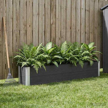 Garden Raised Bed Black 200 x 30 x 36 cm