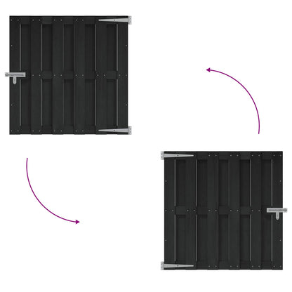 Garden Gate 100 x 100 cm WPC and Aluminium Black