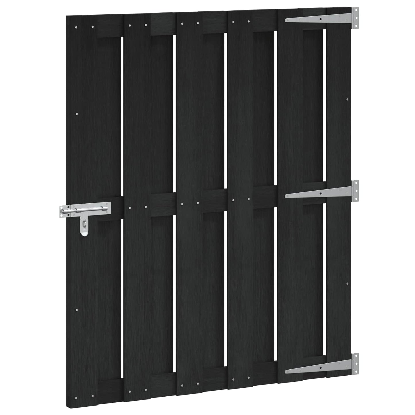 Garden Gate 100 x 112 cm WPC and Aluminium Black