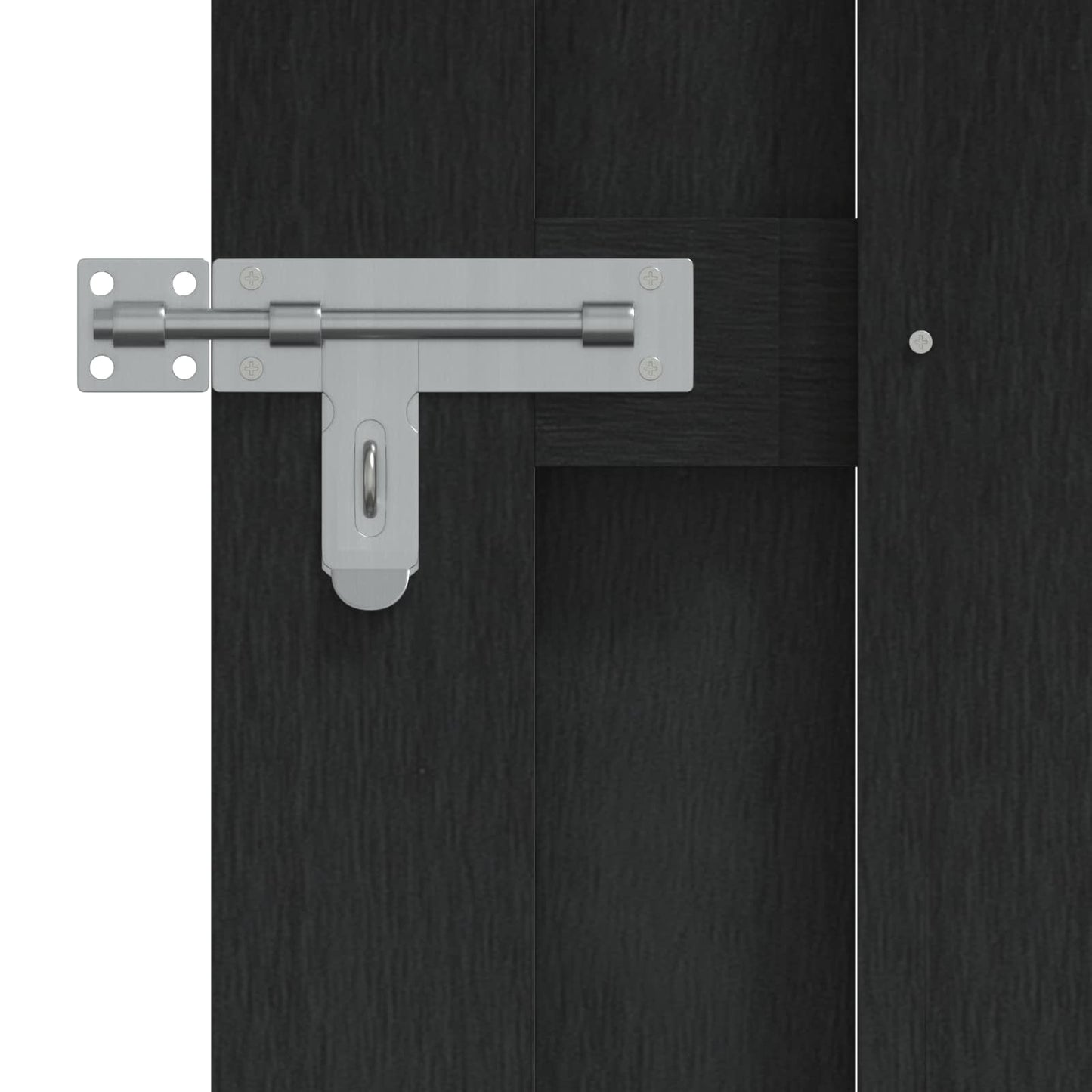 Garden Gate 100 x 180 cm WPC and Aluminium Black